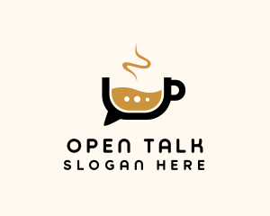 Coffee Chat Bubble  logo design