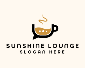 Coffee Chat Bubble  logo design