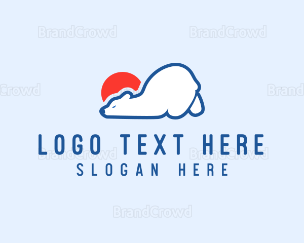 Sleepy Polar Bear Logo