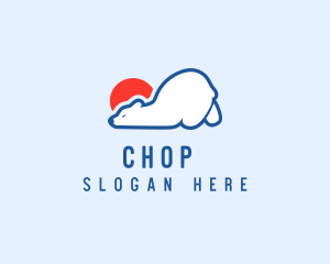 Sleepy Polar Bear  Logo