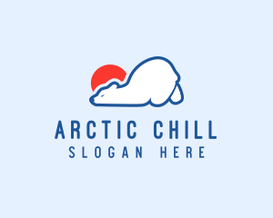 Sleepy Polar Bear  logo design