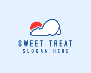 Sleepy Polar Bear  logo design