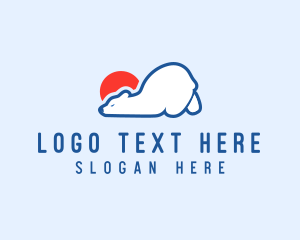 Sleepy Polar Bear  Logo