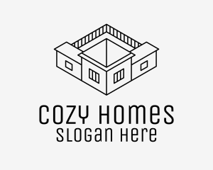Housing - Mansion House Architecture logo design