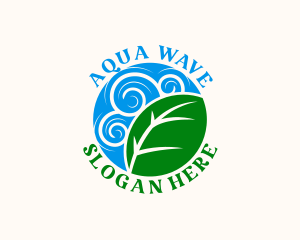 Leaf Wave Spa logo design