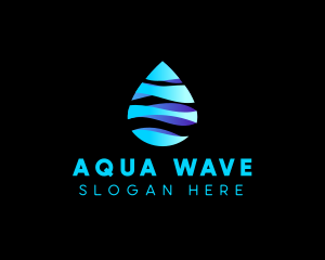 Liquid Water Droplet logo design