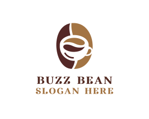 Caffeine - Coffee Bean Cafe logo design