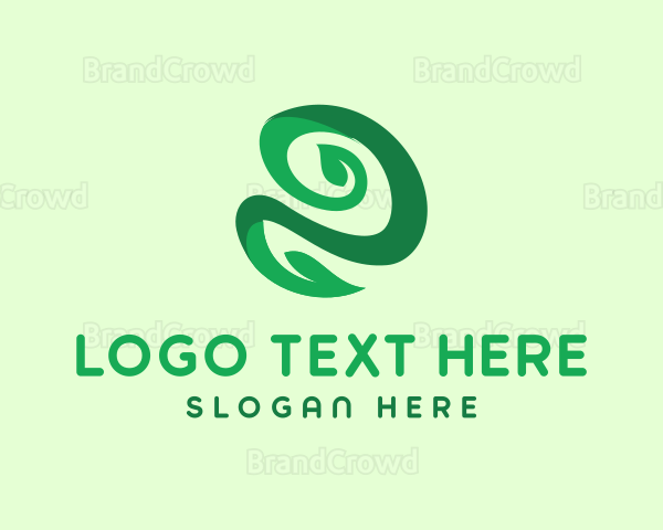 Gardening Leaf Swirl Logo