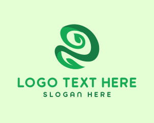 Gardening Leaf Swirl Logo
