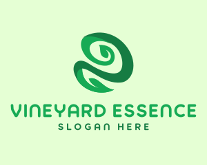 Gardening Leaf Swirl logo design