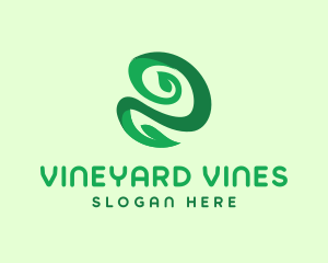 Grapevine - Gardening Leaf Swirl logo design