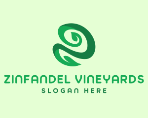 Gardening Leaf Swirl logo design