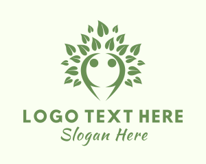 Green - Human Leaf Organization logo design