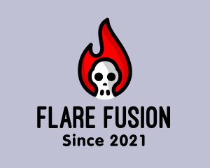 Flare - Skull Flame Gang logo design