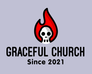 Tattooist - Skull Flame Gang logo design