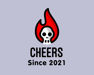 Torch - Skull Flame Gang logo design