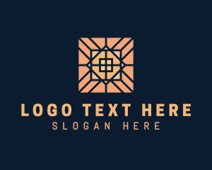 Textiles - Brick Floor Tile logo design