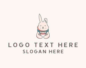 Baby Rabbit - Bunny Rabbit Veterinary logo design