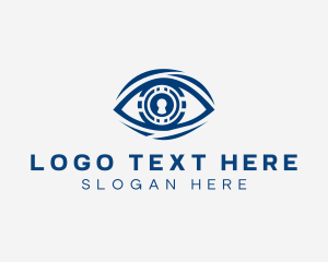 Surveillance - Keyhole Security Eye logo design