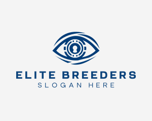 Keyhole Security Eye logo design