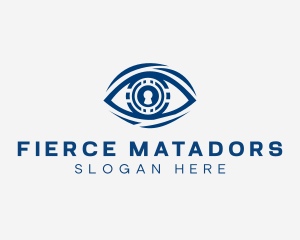 Keyhole Security Eye logo design