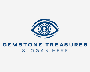 Keyhole Security Eye logo design