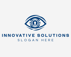 Keyhole Security Eye logo design