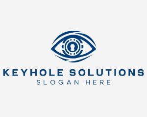 Keyhole - Eye Lock Keyhole logo design