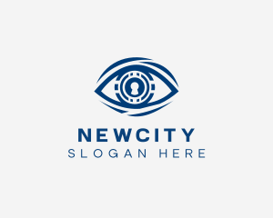 Keyhole Security Eye logo design