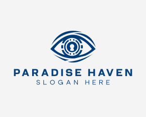 Keyhole Security Eye logo design