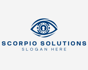 Keyhole Security Eye logo design