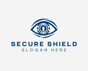 Keyhole Security Eye logo design