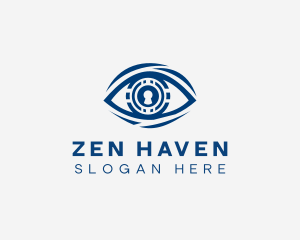 Keyhole Security Eye logo design