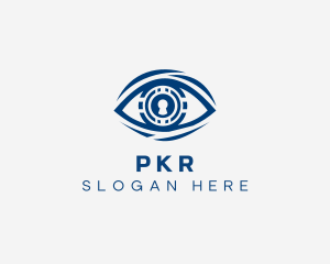 Keyhole Security Eye logo design