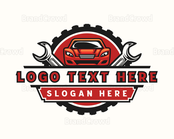 Car Wrench Mechanic Logo