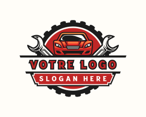 Driving - Car Wrench Mechanic logo design