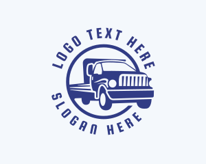 Vehicle - Cargo Freight Truck logo design