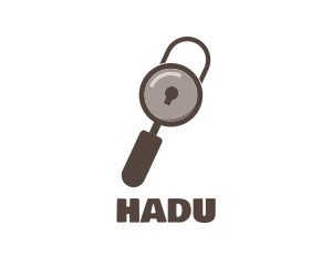 Padlock Magnifying Glass Logo