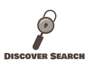 Padlock Magnifying Glass logo design