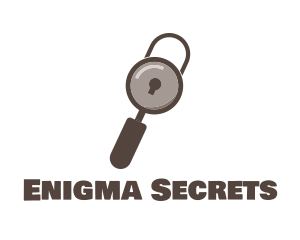 Padlock Magnifying Glass logo design