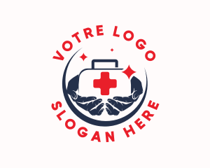 Clinic - Medical First Aid Hand logo design