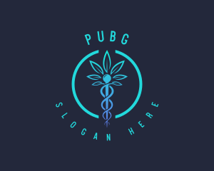 Medical Weed Caduceus Logo