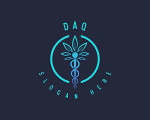 Cbd - Medical Weed Caduceus logo design
