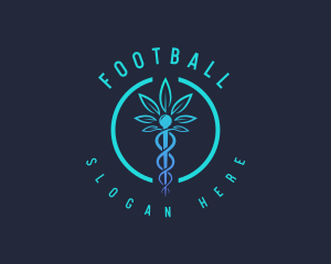 Medical - Medical Weed Caduceus logo design