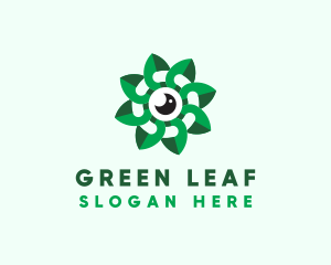 Green Leaves Camera logo design