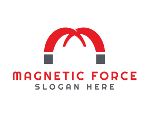 Electromagnet - Magnet Arch Letter M logo design