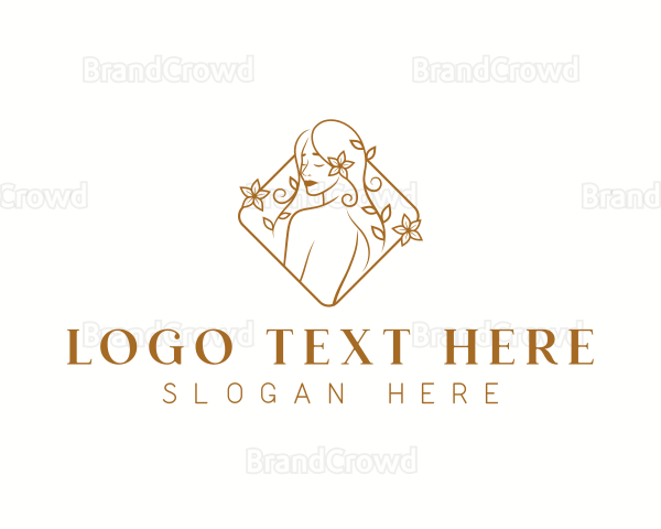 Beauty Flower Woman Logo