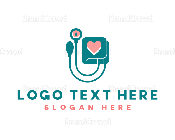 Medical Sphygmomanometer Heart Logo