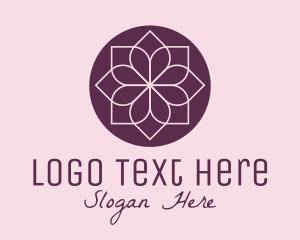 Thai Massage - Minimalist Flower Spa logo design