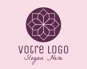 Yoga Center - Minimalist Flower Spa logo design